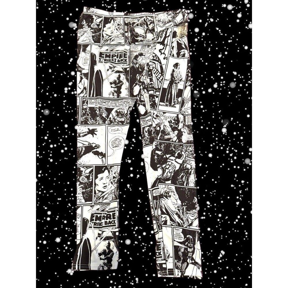 Star Wars The Empire Strikes Back Leggings Yoga Pants XL Comic Strip Darth Vader